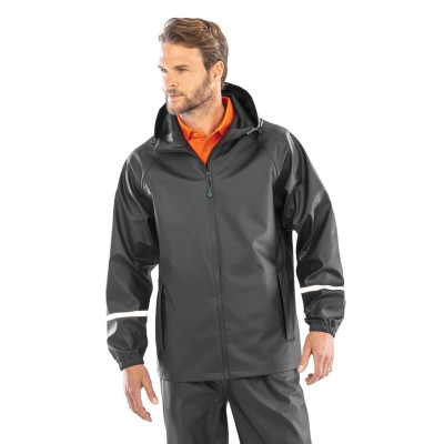 Prism PU waterproof jacket with reflective strips